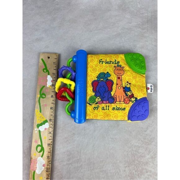 Vintage Kids II Stuffed Plush Book Colorful Crinkle Toy - Picture 2 of 7